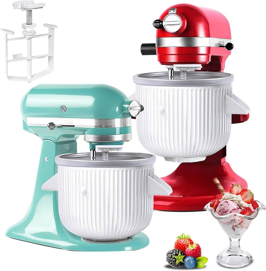 Ice Cream Maker Attachment for KitchenAid Stand Mixer, Compatible with 4.5/5QT & 6QT Stand Mixers... | Amazon (US)