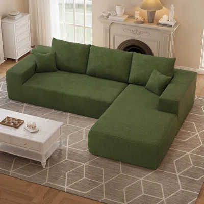 2-piece No Assembly Required Cloud Fleece Sectional | Wayfair North America