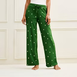 Women's Holiday Tree Printed Matching Family Cotton Pajama Pants - Wondershop\u2122 Green S | Target