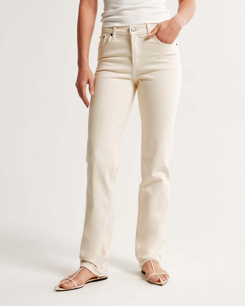 Mid Rise 90s Straight Jean | Abercrombie & Fitch (US)