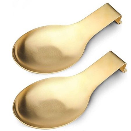 Matte Gold Spoon Rest Stainless Steel Spoon Holder for Stove Kitchen Utensils Holder for Ladles Tong | Walmart (US)