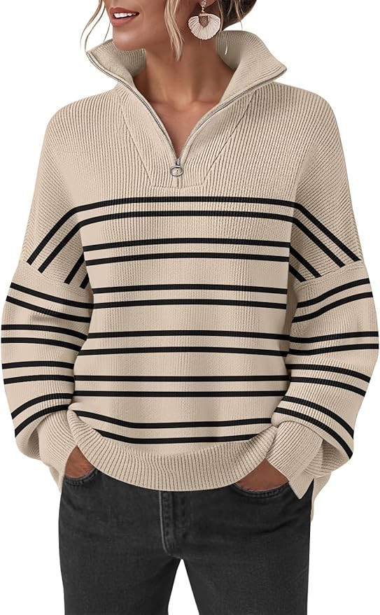 Sweater for Women Winter Turtleneck Long Sleeve Pullover Tops Casual Oversized Knitted Sweaters | Amazon (US)