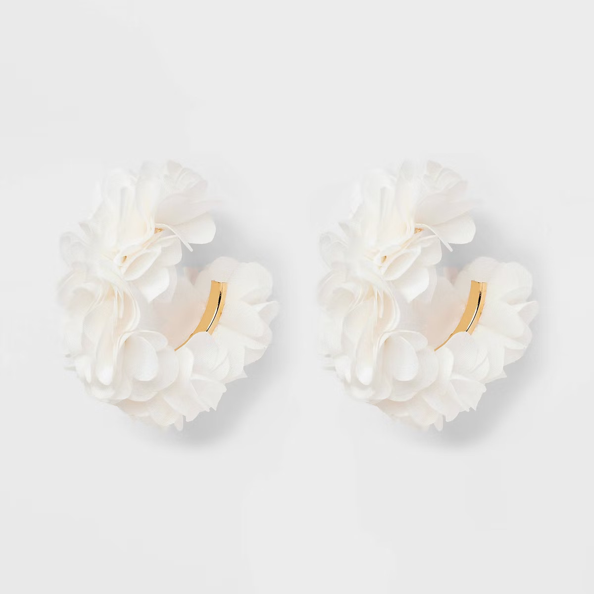 Fabric Hoop Petal Earrings - A New Day™ | Target