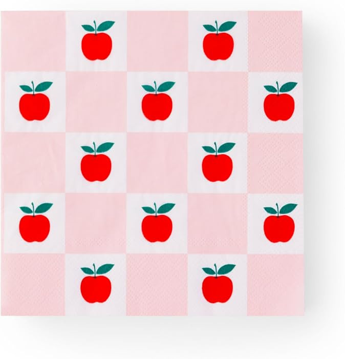 Bonjour F\u00eate Apple Pattern Large Napkins, Pack of 20, 6.5" | Amazon (US)