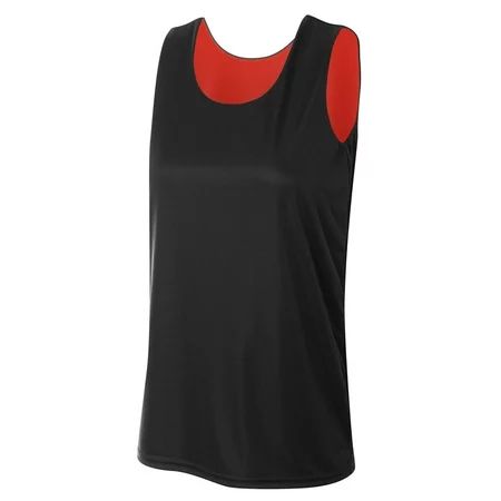 Ladies Performance Jump Reversible Basketball Jersey - BLACK/ RED - M | Walmart (US)
