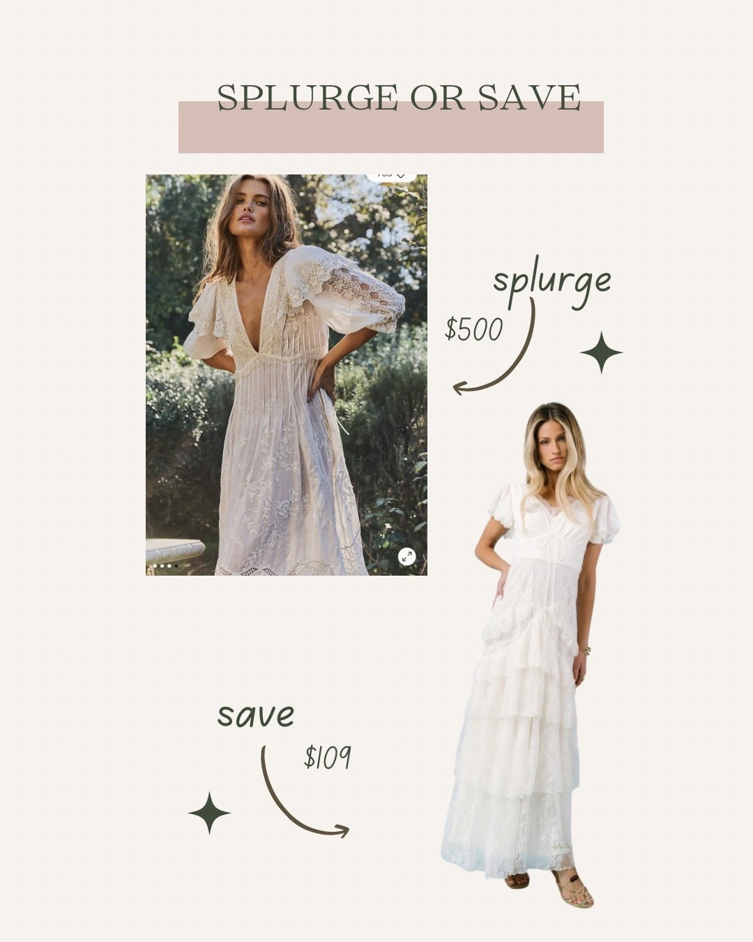Obsessed with the splurge, but also so in love with the save! Which would you choose? 