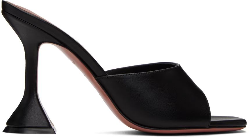 Black Lupita Slipper Heeled Sandals | SSENSE
