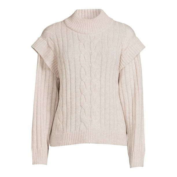 Time and True Women's Mock Neck Sweater - Walmart.com | Walmart (US)