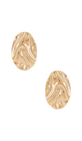 Fluid Oval Earring in Gold | Revolve Clothing (Global)