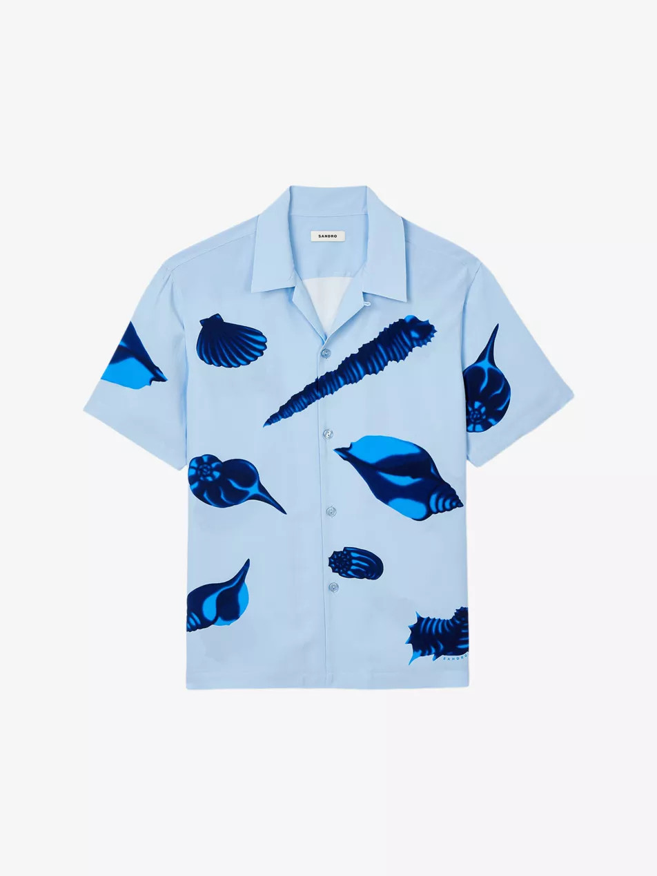 Seashell-print relaxed-fit woven shirt | Selfridges