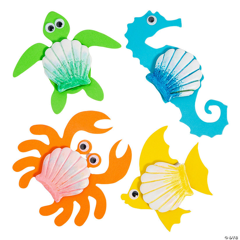 Tropical Shell Craft Kit - Makes 12 | Oriental Trading Company