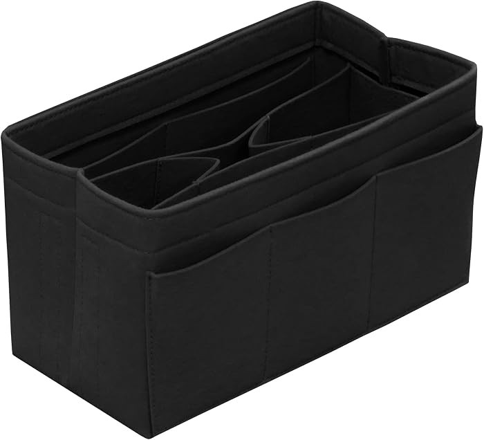 Purse Organizer Insert - Felt Bag Organizer for Tote Purse Bag with 14 Pockets - Black Medium | Amazon (US)