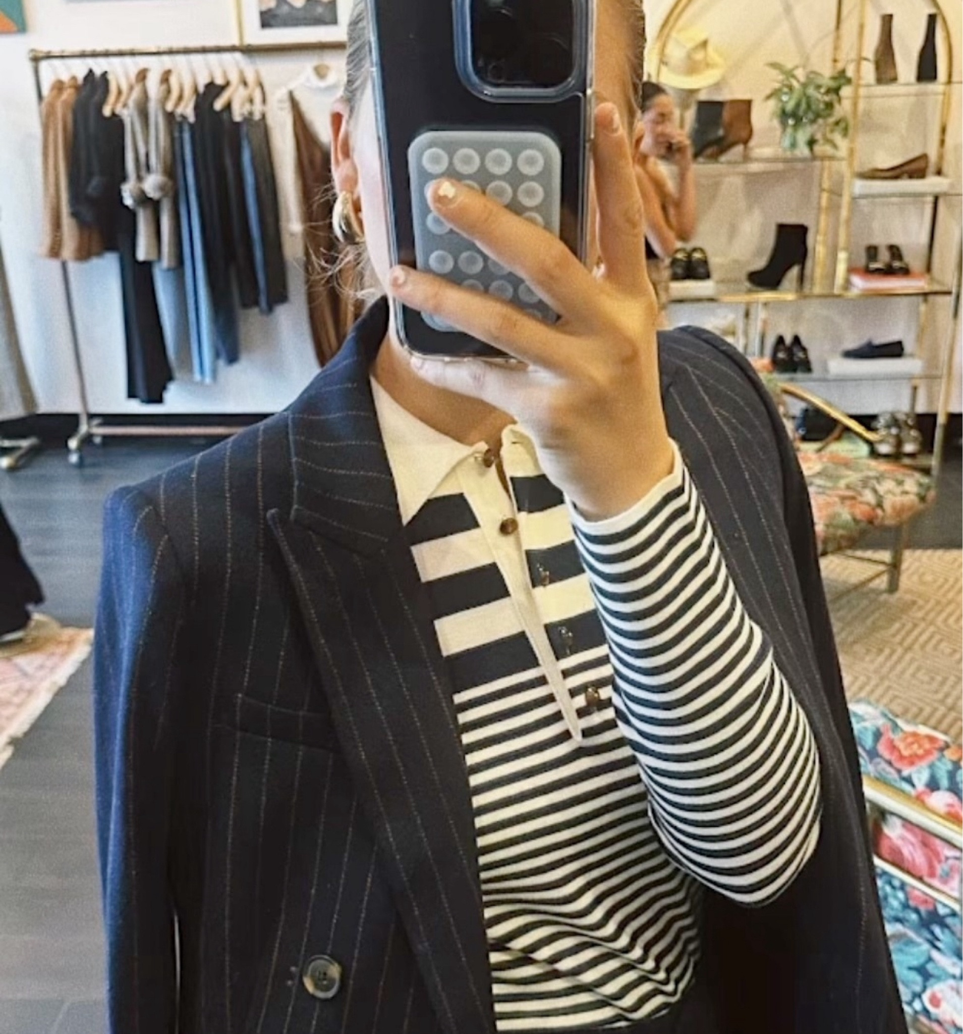 Suit pieces can easily be dressed up or down depending on the shirt underneath. I also love to throw on a blazer just over my clients shoulders, which can easily be removed to create a less business formal look

#LTKstyletip #LTKworkwear