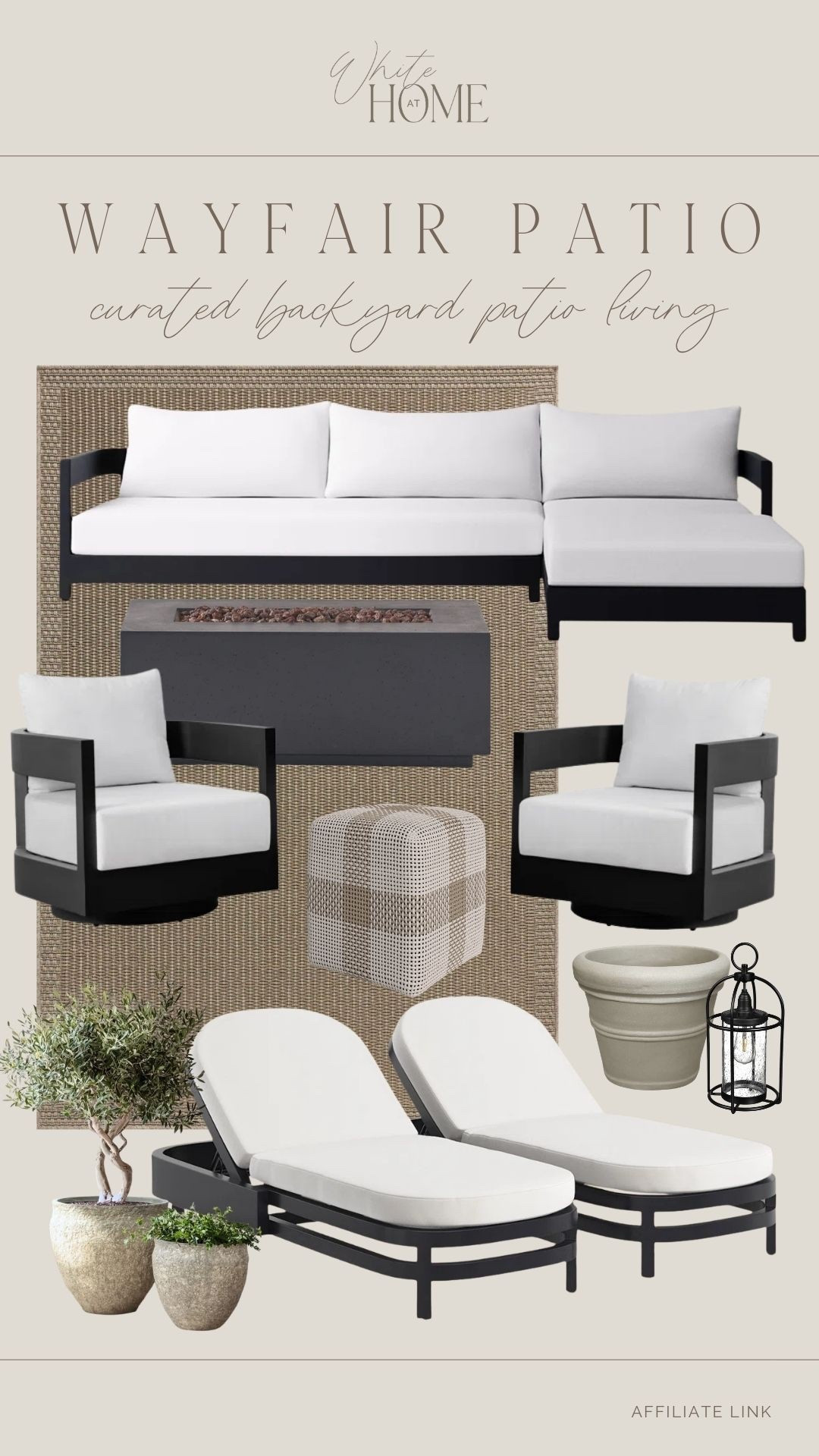 A curated outdoor space with favorites all from Wayfair! I love how sleek this collection feels. The black is timeless and pairs well with any outdoor living space. 

#LTKHome #LTKSaleAlert