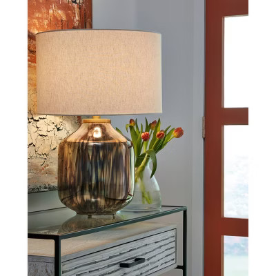 Signature Design by Ashley Jadstow Table Lamp Black/Brown: Contemporary Two-Tone, Metallic Finish... | Target