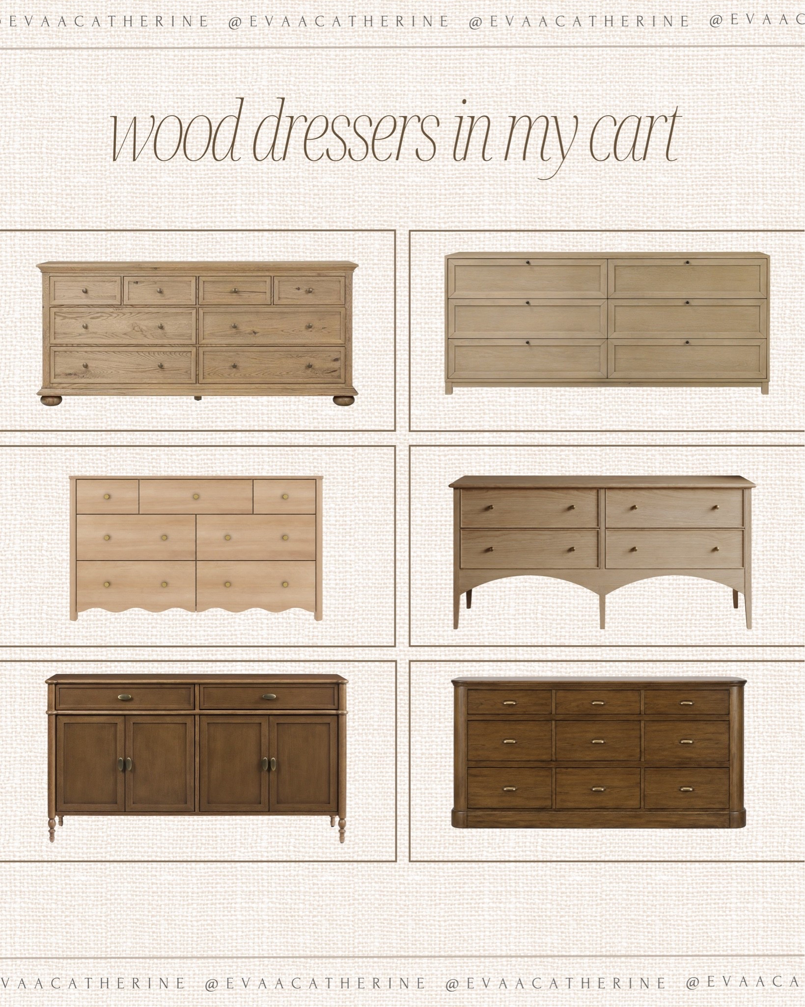 I’m convinced warm wood furniture will never go out of style.

There’s something about natural grain, rich tones, and timeless silhouettes that instantly makes a space feel collected and lived in. Whether you lean modern, vintage, or somewhere in between, a beautiful wood dresser is one of those pieces you’ll keep for years.

These are the dressers currently sitting in my cart—which one would you choose for a moody, neutral bedroom?

#WoodDresser #BedroomFurniture #NeutralHomeDecor #OrganicModern #InteriorDesignInspo

wood dresser, bedroom storage ideas, moody bedroom, warm wood furniture, organic modern home, vintage inspired decor, neutral interiors, timeless furniture, dresser styling, bedroom inspiration, natural wood tones, elevated home decor, cozy home aesthetic, furniture finds, Casa Chicollo

#LTKHome