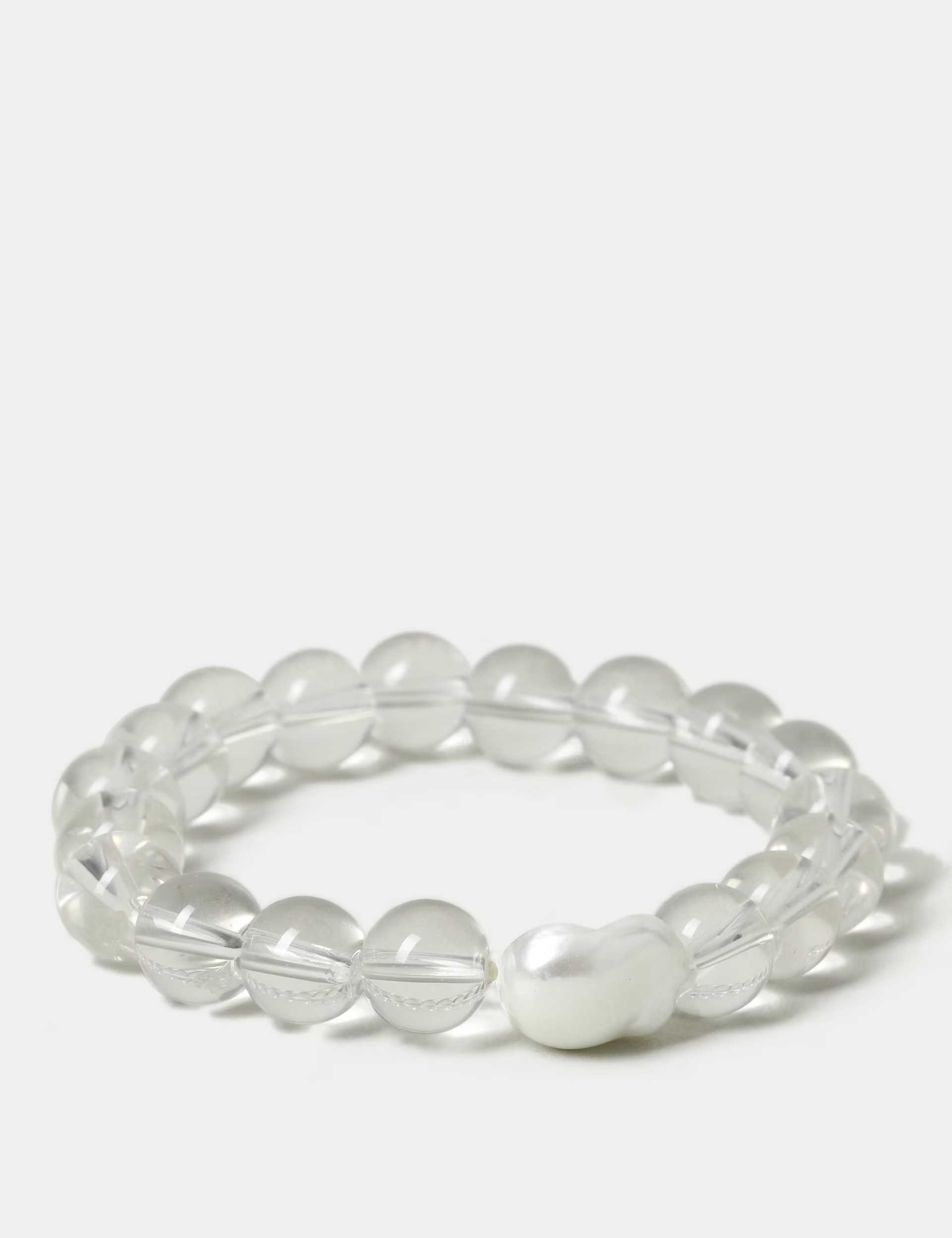 Clear Resin and Pearl Ball Stretch Bracelet | Marks & Spencer (UK)