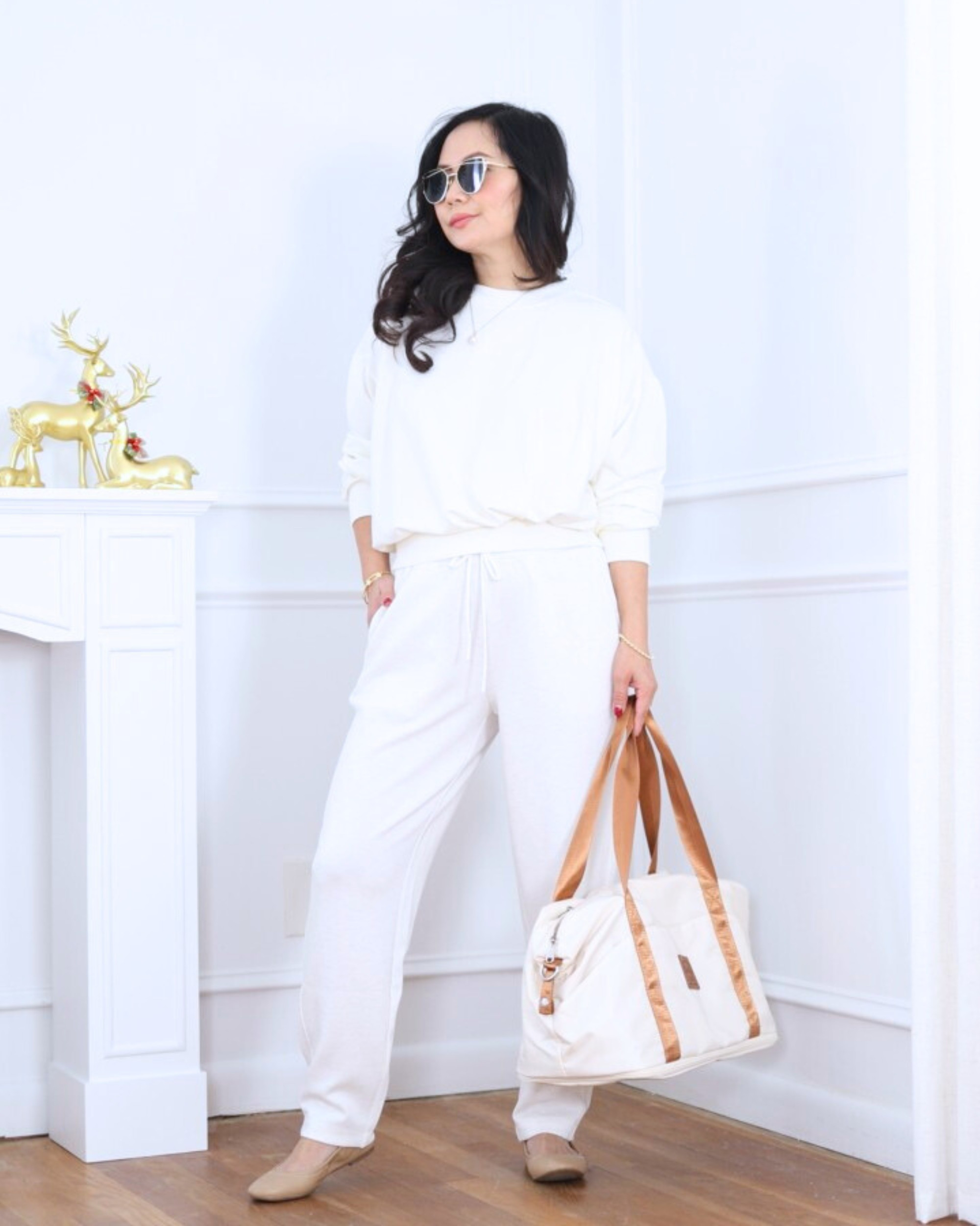 Pleated pullover and ankle pants from Zella styled with an Amazon bag and ballet flats for a polished, easy everyday outfit. I’m 5’2, wearing size XS.

#LTKootd #LTKPetite #LTKOver40