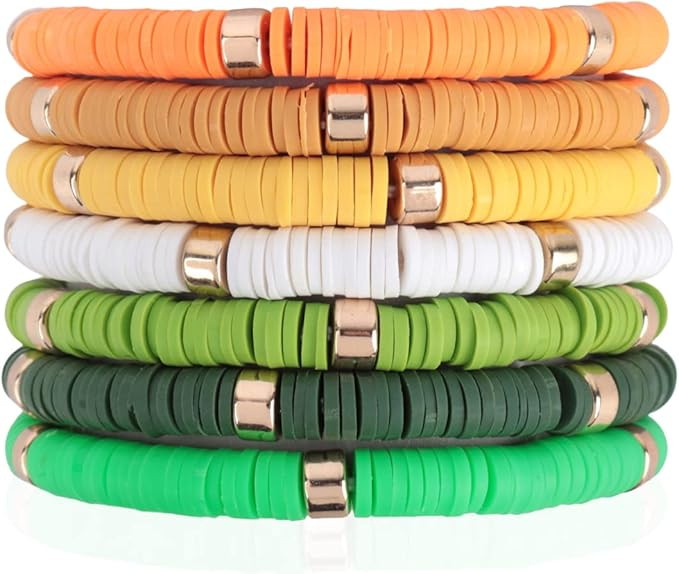 Bohemian Multi-Layer Beaded Stacking Statement Bracelets - Versatile Strand Stretch Sparkly Cryst... | Amazon (US)