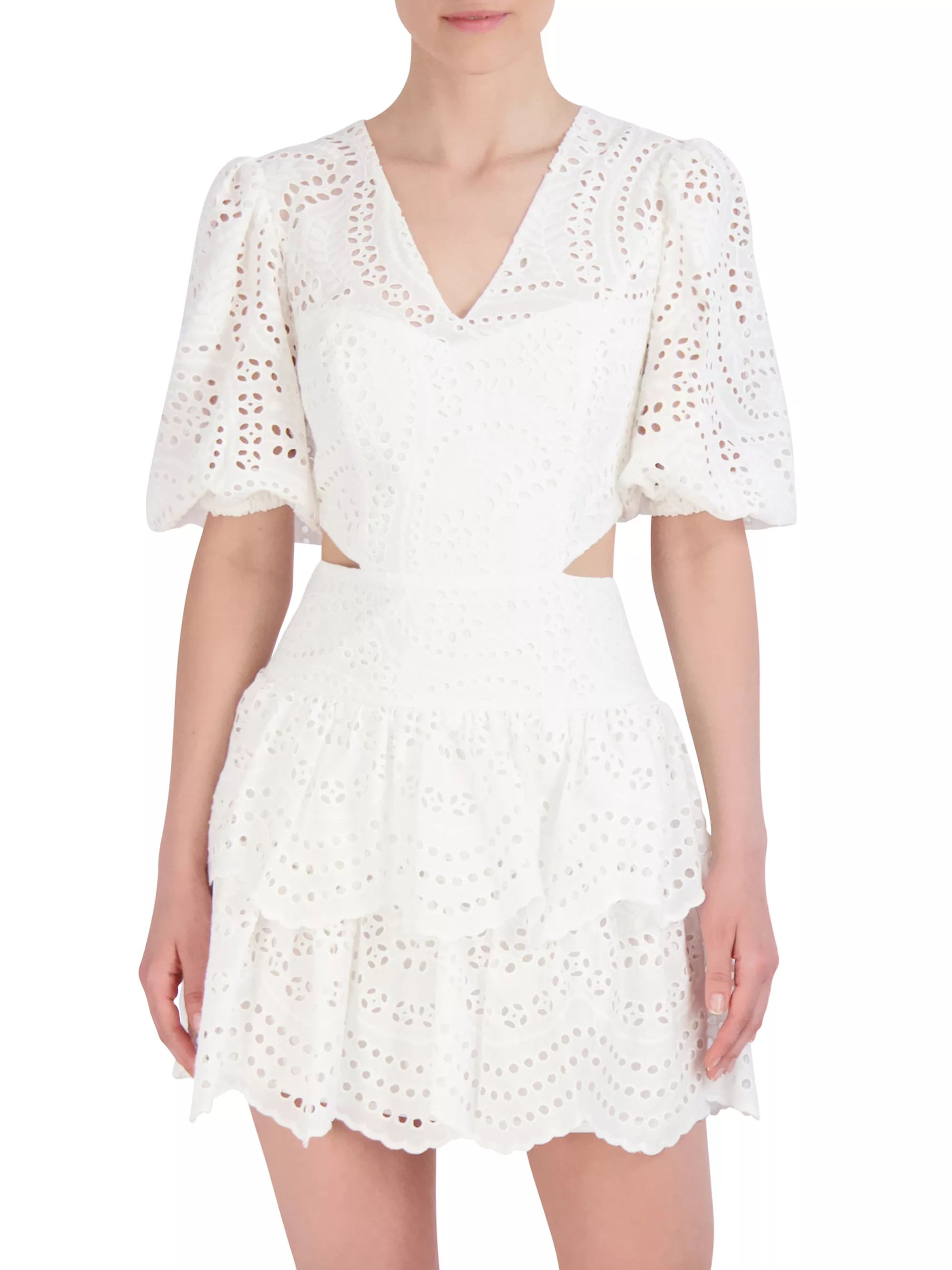 Eyelet Lace Fit-&-Flare Cocktail Dress | Saks Fifth Avenue