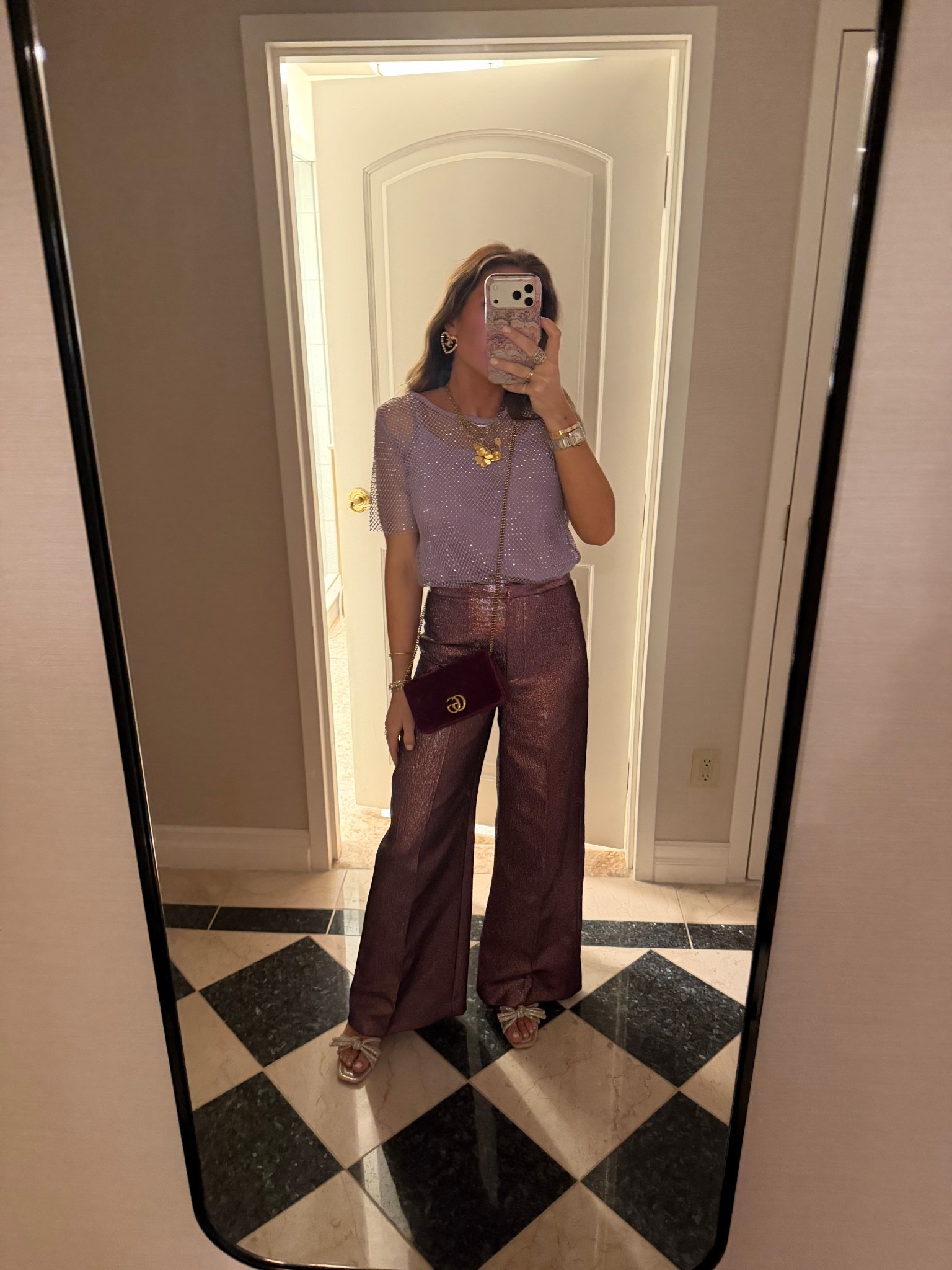 These fun pants are ON SALE!! Vegas outfit idea // tee is old, brand is Sunday in Brooklyn 