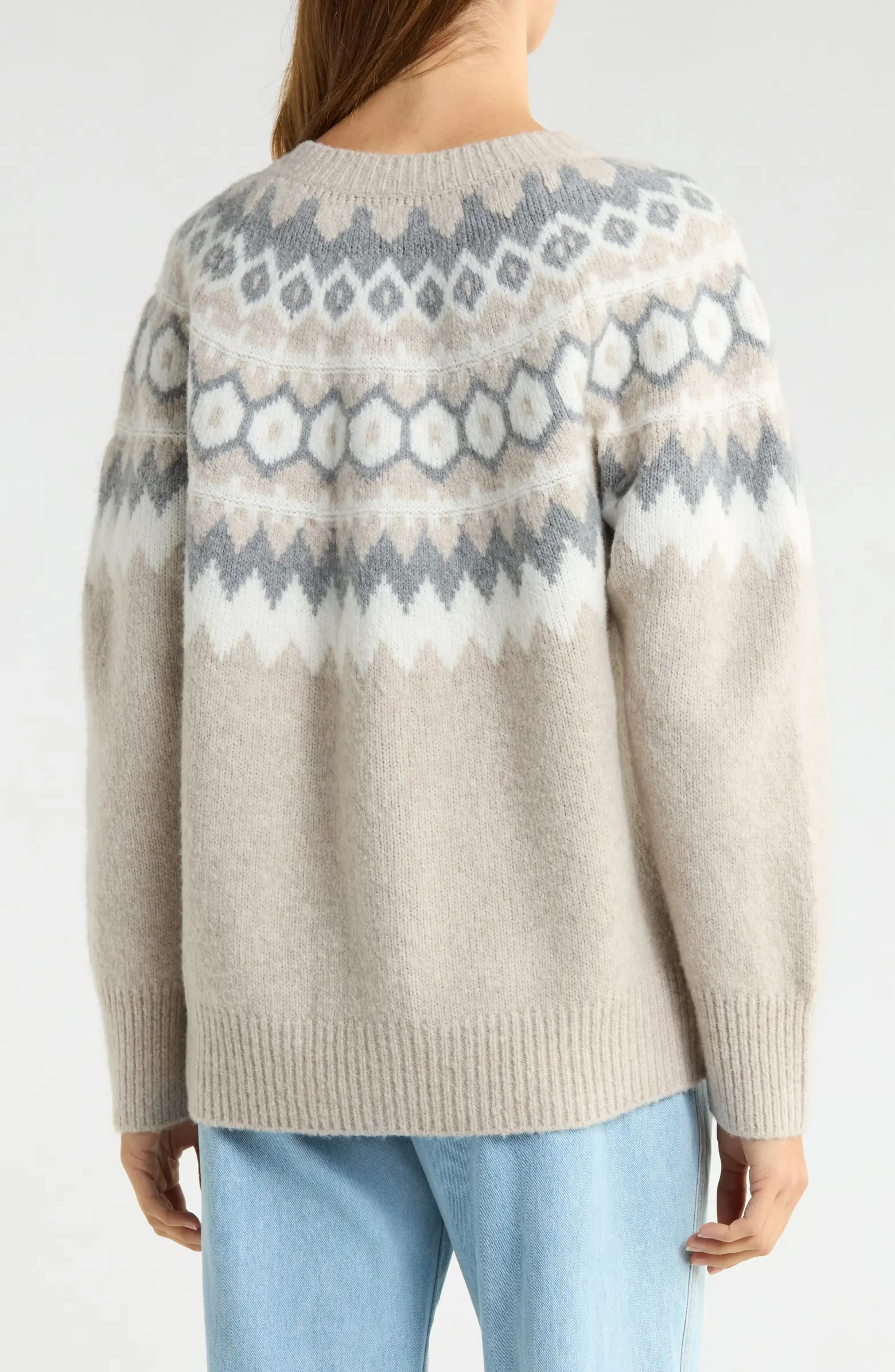 The Snowed In Fair Isle Merino Wool & Cashmere Blend Cardigan | Nordstrom