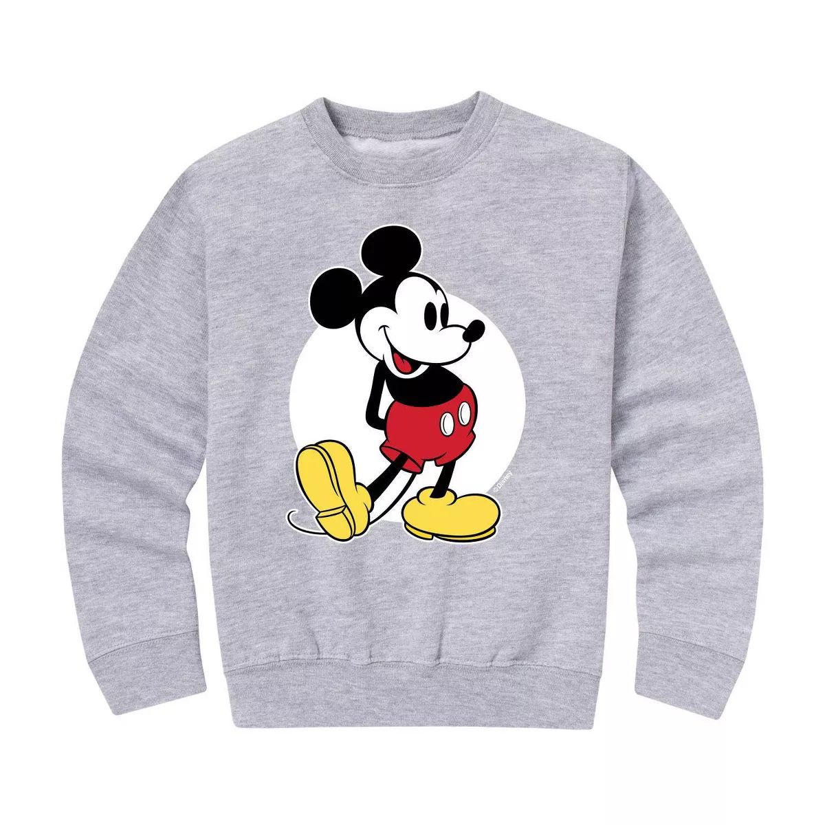 Boys' Disney Mickey Classic Fleece Pullover Sweatshirt - Light Gray | Target
