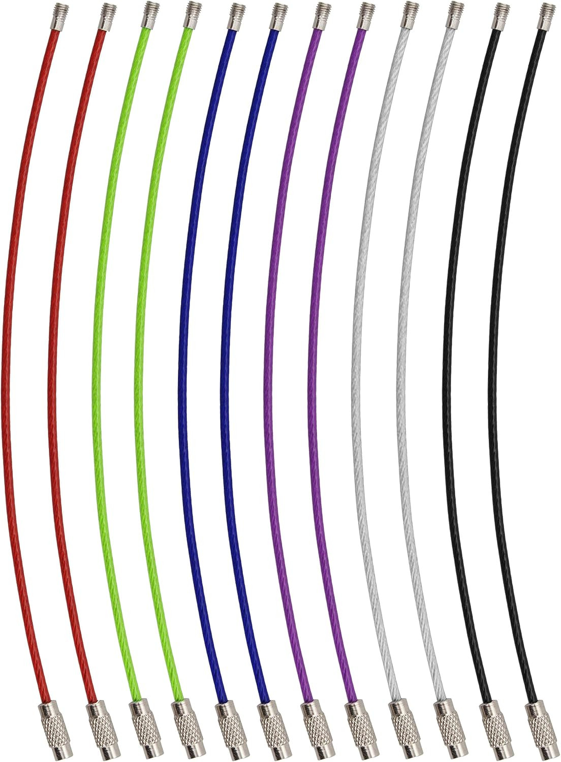 Wisdompro Wire Keychain Cable, 12 Pack of 6.3 Inch Stainless Steel Wire Keyrings 2mm Cable Keyrin... | Amazon (US)