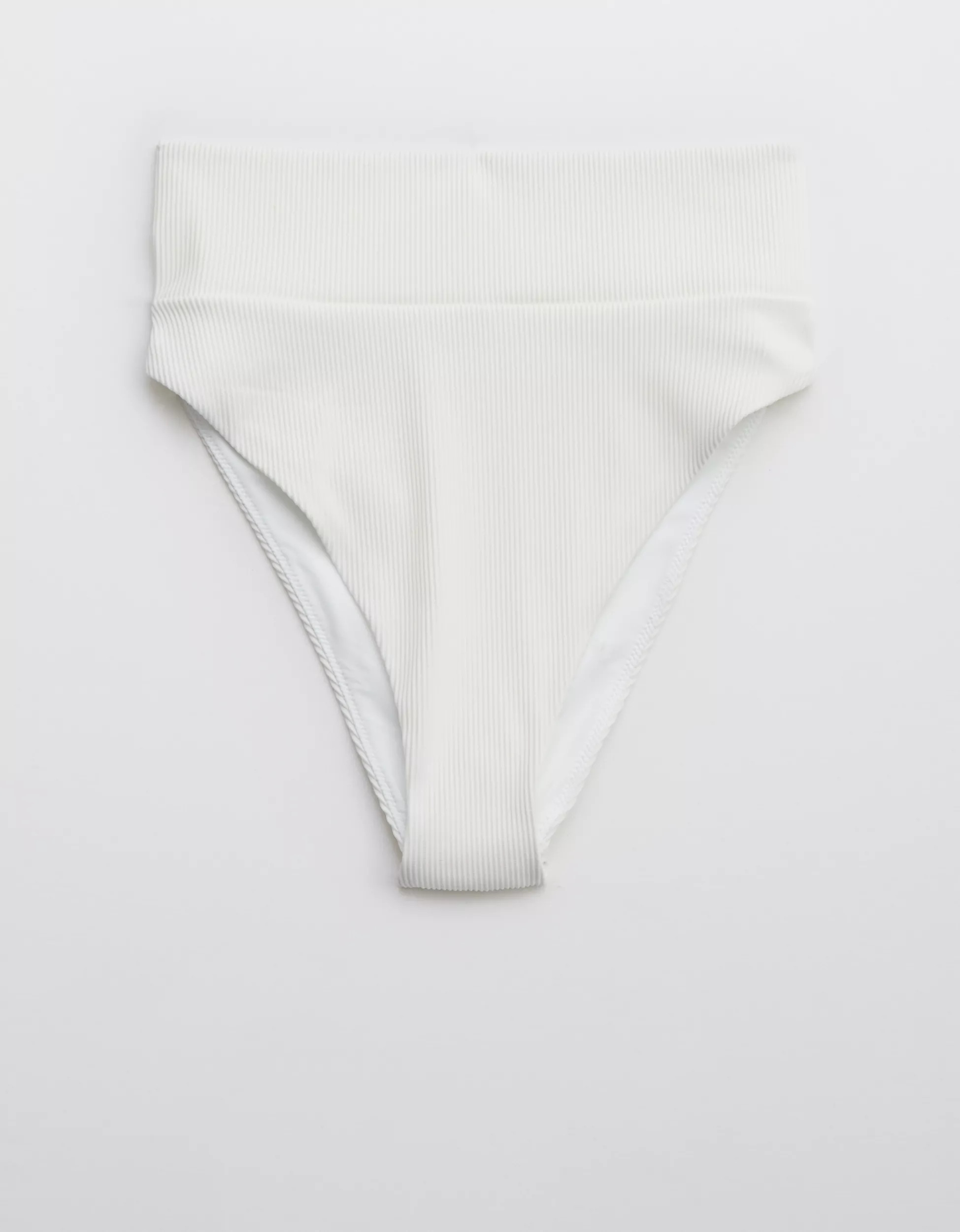 Aerie Ribbed High Cut Cheeky Bikini Bottom | American Eagle Outfitters (US & CA)