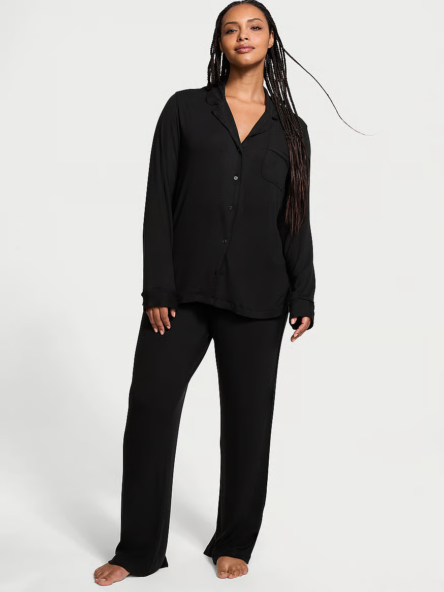 Buy Ribbed Modal Long Pajama Set - Order Pajamas Sets online 1125051500 - Victoria's Secret US | Victoria's Secret (US / CA )