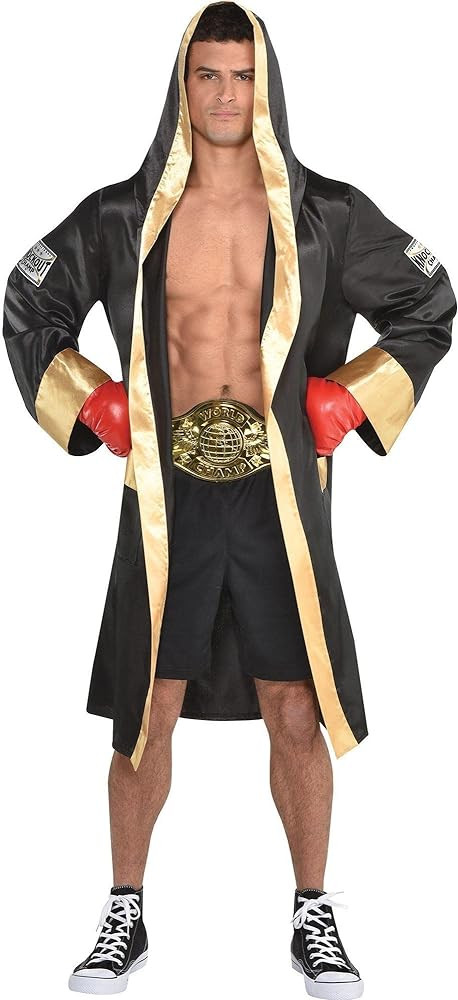 SUIT YOURSELF Party City Boxer Robe Costume for Men - Polyester Costume with Metallic Gold Trim F... | Amazon (US)