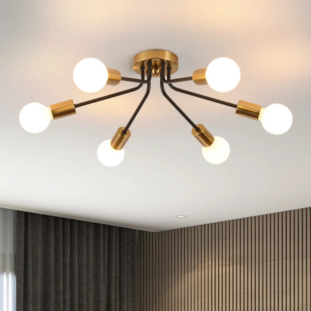 Bujer 6 - Light 21" Sputnik Sphere Flush Mount | Wayfair North America