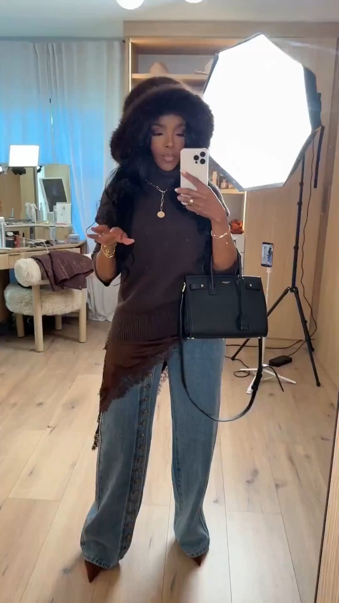 ✨ Statement-making and confidence-forward — this look is all about strong silhouettes with effortless movement. The rich layers and relaxed denim balance structure and ease in the best way.

Perfect for dinner plans, city days, or when you want a polished outfit that still feels comfortable and wearable.

📏 Sizing:  
Top: Small  
Jeans: 27 Long  
Shoes: True to size  

Save this post for later or tap to get all the outfit details in one place.

Follow me on Instagram and YouTube @kirasfashionfinds

#LTKValentine #LTKvlog