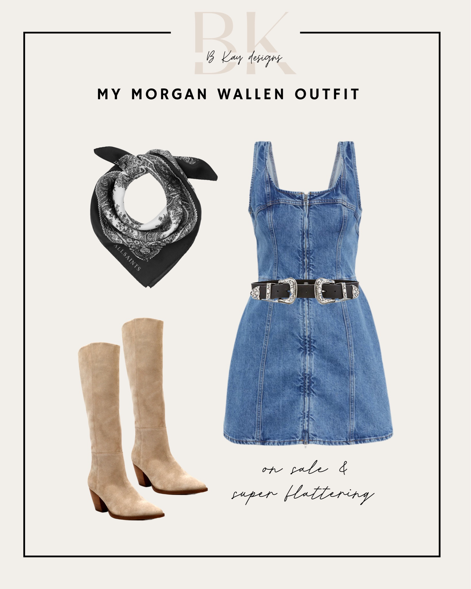 My Morgan wallen outfit - dress is on sale & super flattering 

Country concert outfit 
Morgan wallen outfit 
Denim dress 
Western boots 
Western belt 
Black western belt 
White western boots 
Bandana necklace 
Black and white bandana 
Country concert dress 

#LTKsalealert #LTKfit #LTKstyletip
