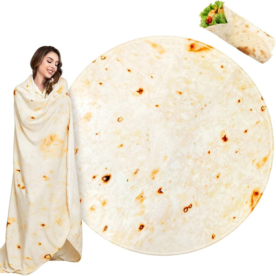 Tortilla Blanket for Adult, 71 Inches Tortilla Blanket Adult Size, Tortilla Throw Blanket, Funny ... | Amazon (US)