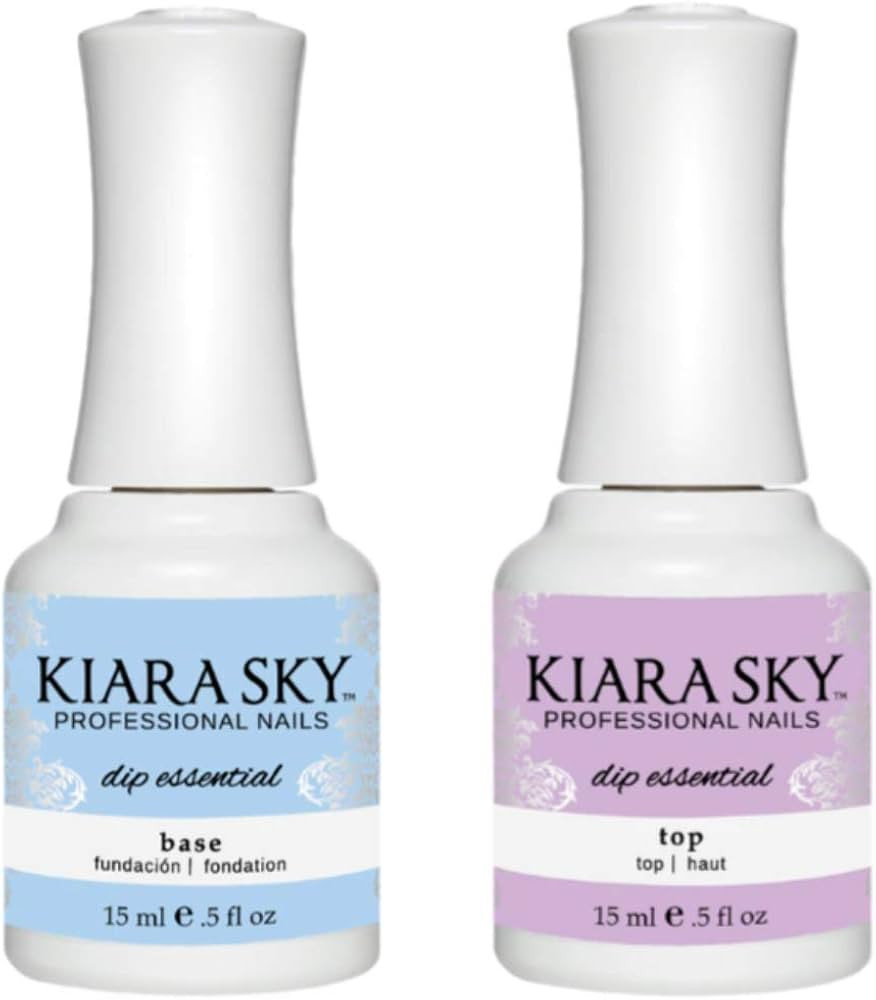 KIARA SKY Liquid Essentials Dip Manicure | 0.5 fl oz | Step #2 Base Coat & #4 Top Coat Duo | Amazon (US)