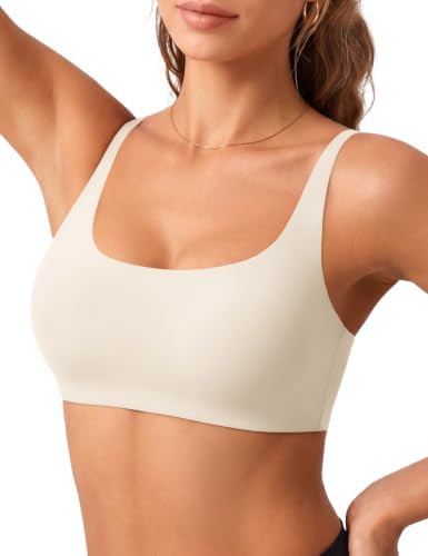 NIASOUL Women's Wireless Seamless Bralette, Square Neck Soft Support Bra | Pull-On Style, Invisib... | Amazon (US)