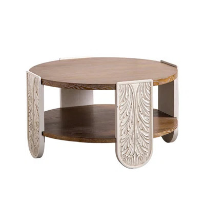 Carved Wooden Coffee Table | Wayfair North America