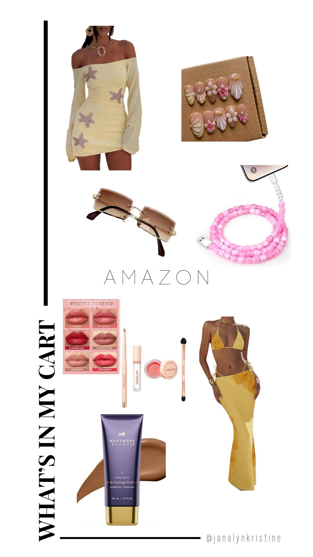 What’s in my Amazon cart—my mind on spring break🌺🥥🌼🐚