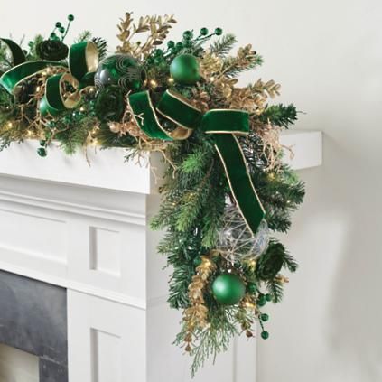 Emerald Nouveau Garland | Frontgate