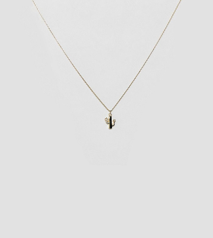 Orelia gola plated cactus pendant necklace - Gold | ASOS US
