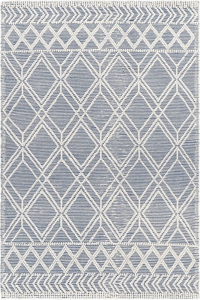 Mark&Day Area Rugs, 5x7 Coburg Cottage Denim Area Rug, Blue Grey Ivory Carpet for Living Room, Be... | Amazon (US)