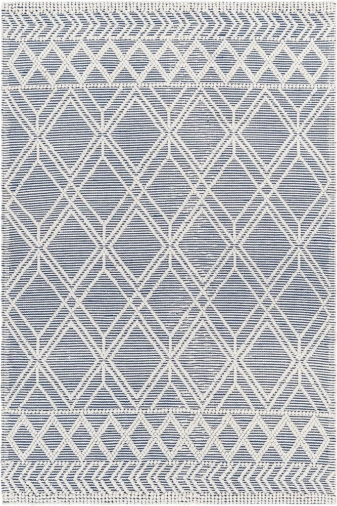 Mark&Day Area Rugs, 5x7 Coburg Cottage Denim Area Rug, Blue Grey Ivory Carpet for Living Room, Be... | Amazon (US)