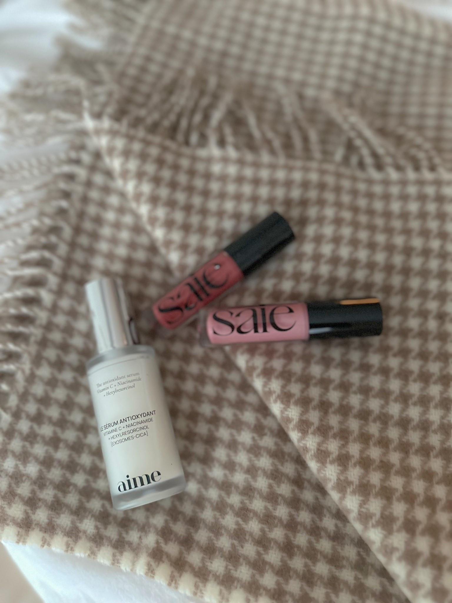 Some of the beautiful gifts I got for Christmas 🎄🩷

- Sézane scarf 
- Aime antioxidant serum 
- Saie Glossybounce lip oil duo 

#LTKHoliday #LTKBeauty #LTKGiftGuide