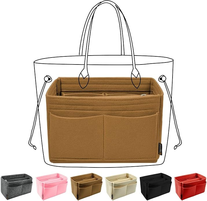 OMYSTYLE Purse Organizer Insert, Felt Tote Bag Organizer Insert with 5 Sizes, Handbag Dividers fo... | Amazon (US)