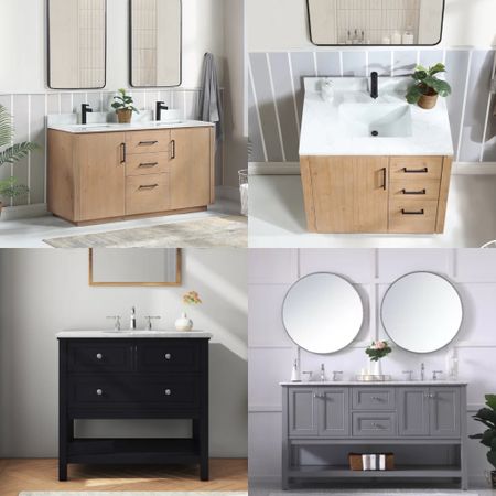 Price drops for these modern yet elegant bath vanities that feature durable structures, under-mount drawers and stone finish tops.  #bathvanity

#LTKsalealert #LTKSeasonal #LTKhome