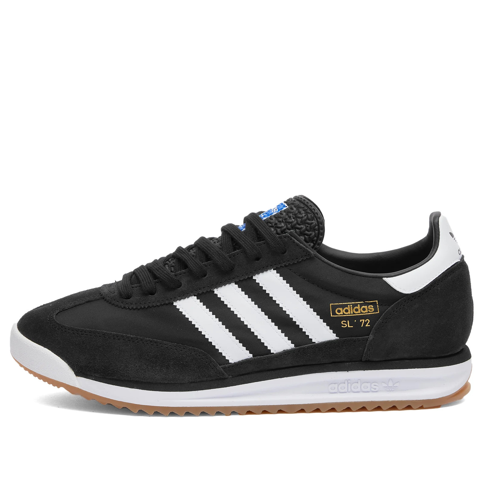 Adidas Sl 72 Rs in Core Black/White/Blue, Size UK 7.5 | END. Clothing