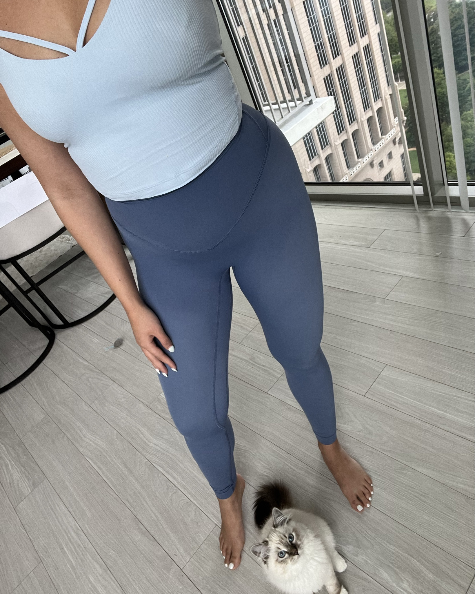 Lululemon’s new Breeze through leggings with no front seam!!! It’s been a long time coming. 

This material is like a mix between the aligns and wunder under. I don’t normally buy things from lulu that are full price but these are 100% worth it. It’s light and sweat wicking, perfect for hot yoga. I’ll definitely be getting more when they come out with additional colors.  

I got a size 4, and I’d say they are a little more snug than the aligns, and when I talked to a worker, they recommended to get your usual size

#LTKActive