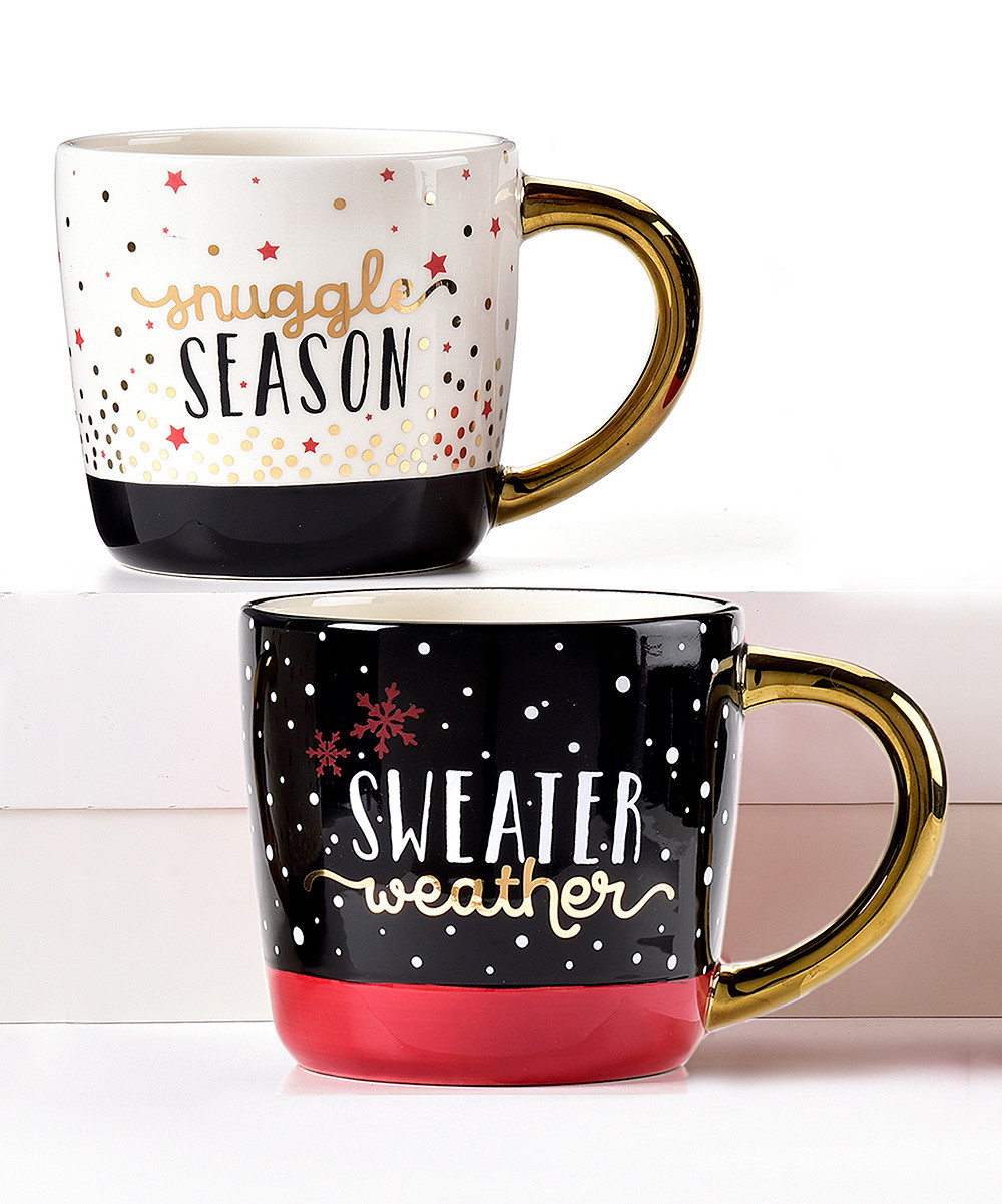 Giftcraft Mugs - 'Snuggle Season' & 'Sweater Weather' Mug - Set of Two | Zulily