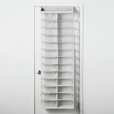 Over The Door 26 Shelf Mesh Shoe Organizer Light Gray - Brightroom™: Hanging Shoe Storage, Closet Organizer, Holds 13 Pairs | Target